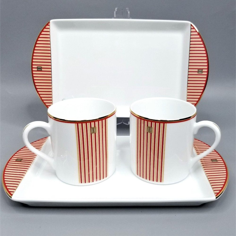 DAKS London Rectangle Snack Luncheon Plate Mug Set